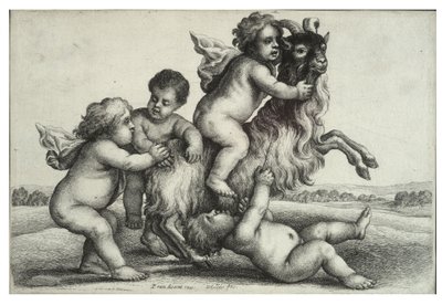 Négy kisfiú és egy kecske alkotó: Wenceslaus Hollar