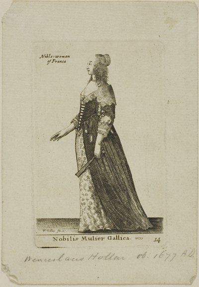 Francia nemesasszony alkotó: Wenceslaus Hollar