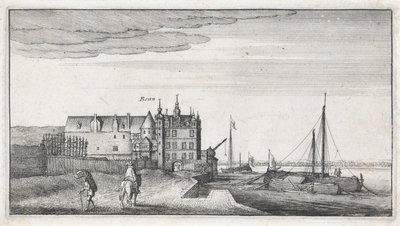 A Rajna menti kancellária látképe Bonn közelében alkotó: Wenceslaus Hollar
