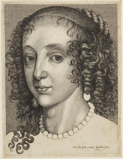 Henrietta Maria feje alkotó: Wenceslaus Hollar