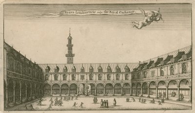 A londoni királyi tőzsde belseje alkotó: Wenceslaus Hollar
