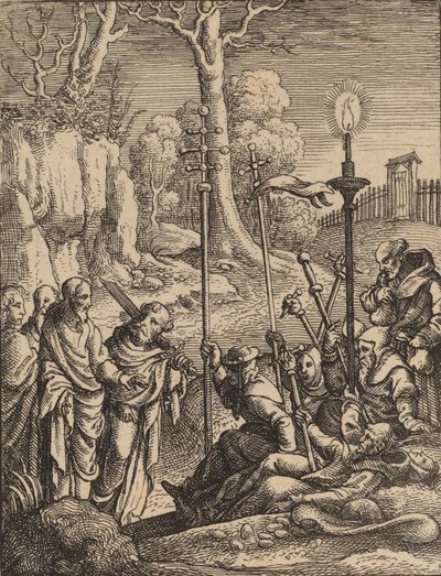 Jézus szembeszáll bántalmazóival. alkotó: Wenceslaus Hollar