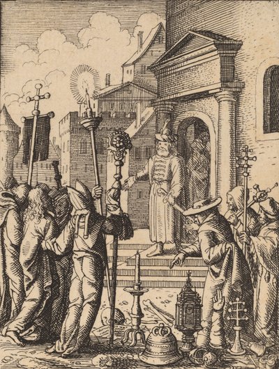 Jézus Pilátus előtt. alkotó: Wenceslaus Hollar