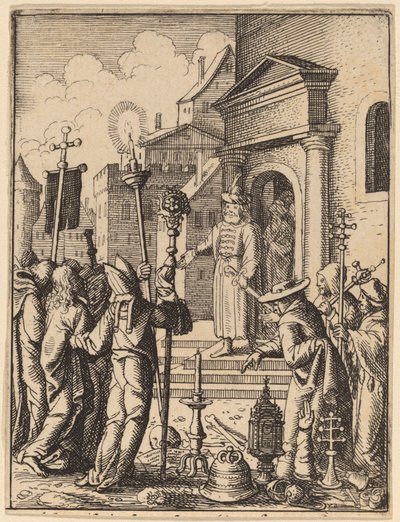 Jézus Pilátus előtt alkotó: Wenceslaus Hollar