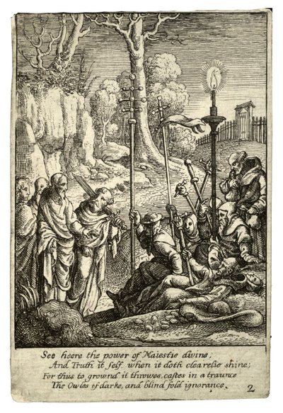 Jézus szembeszáll gyalázóival alkotó: Wenceslaus Hollar