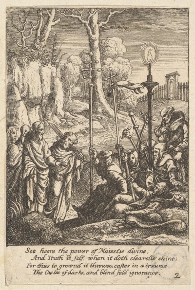 Jézus szembeszáll gyalázóival, 1625-77. alkotó: Wenceslaus Hollar
