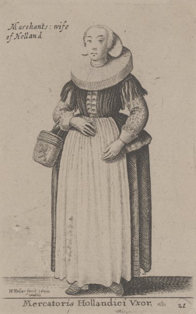 Marchants holland felesége (holland kereskedő felesége) alkotó: Wenceslaus Hollar