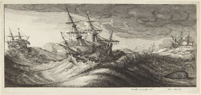 Tengeri kép viharban alkotó: Wenceslaus Hollar