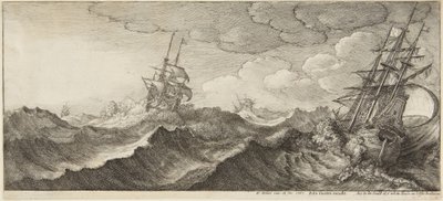 Tengeri táj v viharban alkotó: Wenceslaus Hollar
