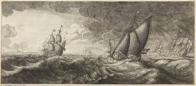Tengeri tájkép viharban alkotó: Wenceslaus Hollar