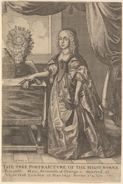 Mária, Orange hercegnője, 1625-77. alkotó: Wenceslaus Hollar