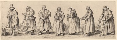 Férfi és női koldusok. alkotó: Wenceslaus Hollar
