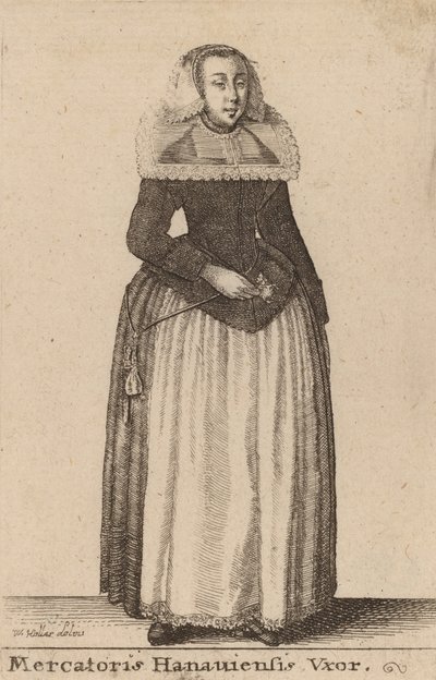 Hanauiensis kereskedő felesége. alkotó: Wenceslaus Hollar