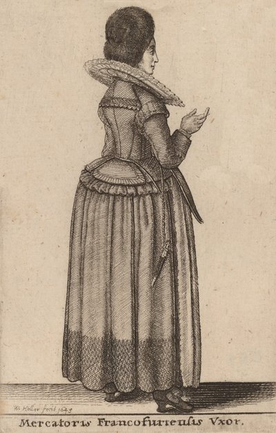 Egy frankfurti kereskedő felesége, XVII. alkotó: Wenceslaus Hollar