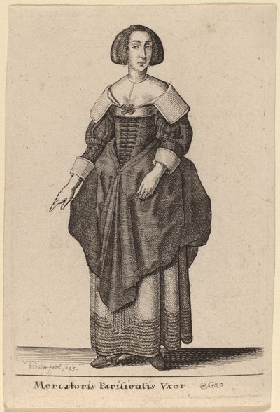 Egy párizsi kereskedő felesége alkotó: Wenceslaus Hollar