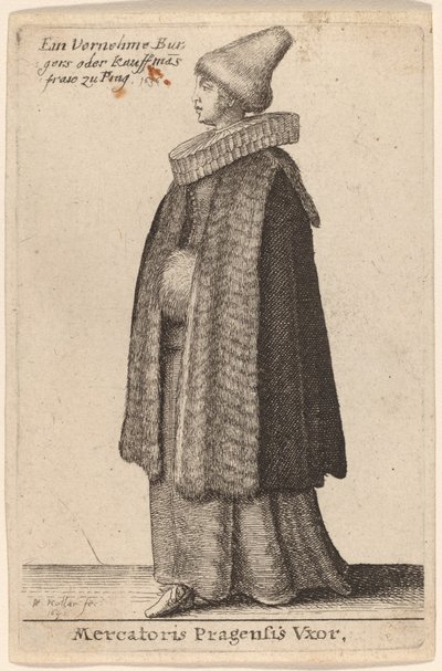 A prágai kereskedő felesége alkotó: Wenceslaus Hollar