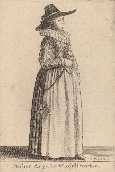 Augsburgi Augusta asszonya alkotó: Wenceslaus Hollar