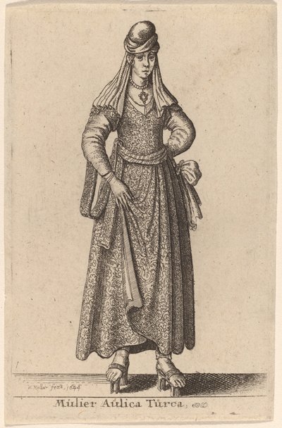 Egy török ​​udvari nő alkotó: Wenceslaus Hollar
