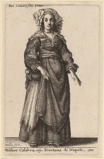 Mulier Calabra, Vulgo, Nápolyi Foretana alkotó: Wenceslaus Hollar