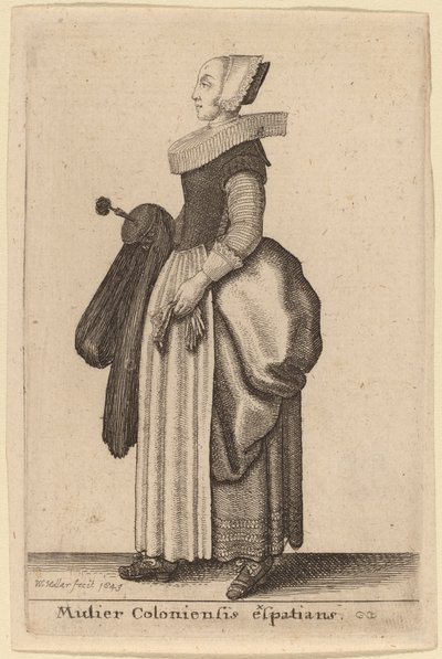 Colony Exspatian Woman alkotó: Wenceslaus Hollar
