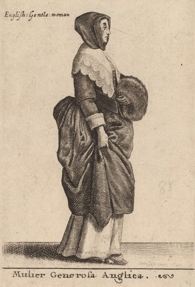 Az angol nemes nő, 1642 alkotó: Wenceslaus Hollar