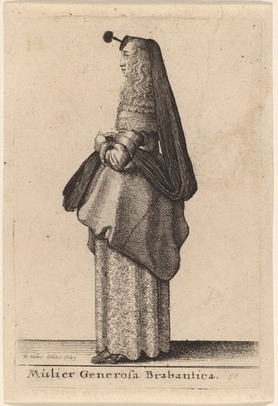 Egy nagylelkű nő ​​Brabantból alkotó: Wenceslaus Hollar
