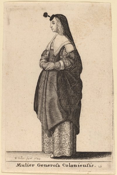 A nagylelkű kölni nő alkotó: Wenceslaus Hollar