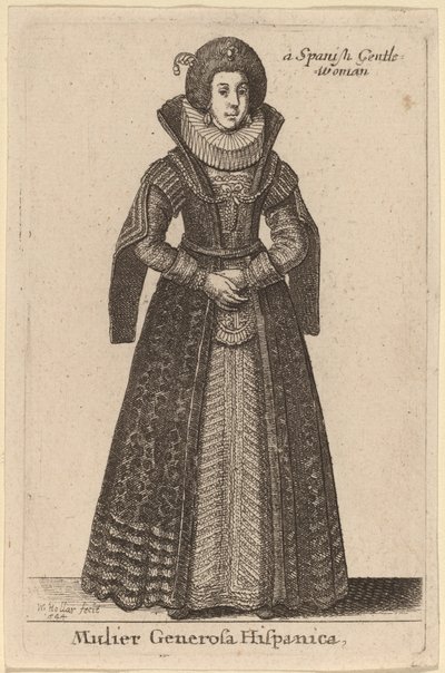 Nagylelkű spanyol nő alkotó: Wenceslaus Hollar
