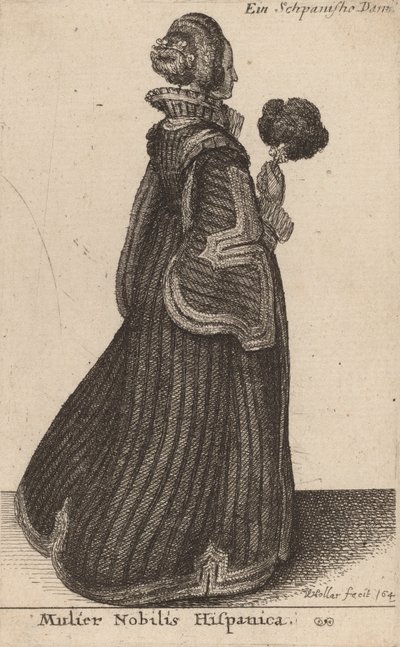 Egy híres spanyol nő, valószínűleg 1649-ből alkotó: Wenceslaus Hollar
