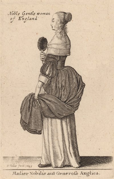 Az angol nemes nő, 1643 alkotó: Wenceslaus Hollar