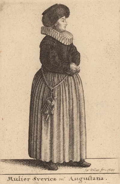Svéd vagy augusztusi nő, 1643 alkotó: Wenceslaus Hollar
