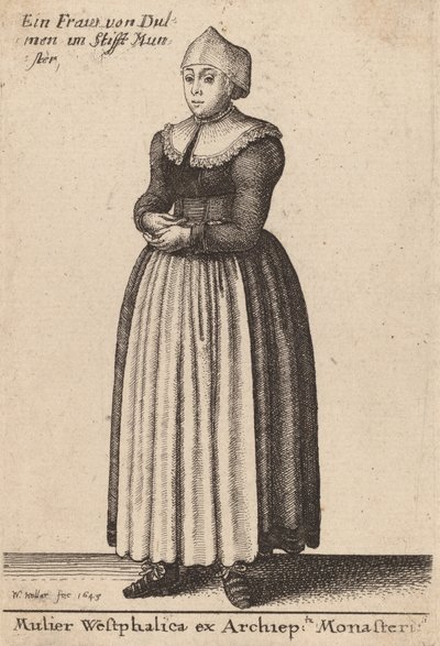 A kolostor érseke vesztfáliai asszonya, 1643 alkotó: Wenceslaus Hollar