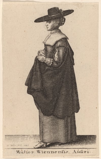 Egy nő Bécsből, Ausztriából alkotó: Wenceslaus Hollar
