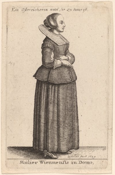 A bécsi nő a házban alkotó: Wenceslaus Hollar