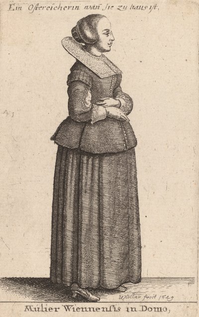 A bécsi asszony a házban, 1649 alkotó: Wenceslaus Hollar