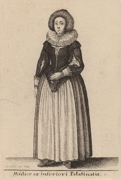 Egy nő Alsó-Pfalzból, 1643 alkotó: Wenceslaus Hollar