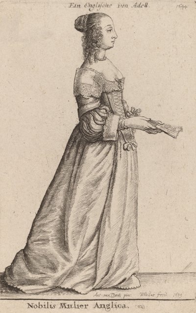 A híres angol nő, 1649 alkotó: Wenceslaus Hollar
