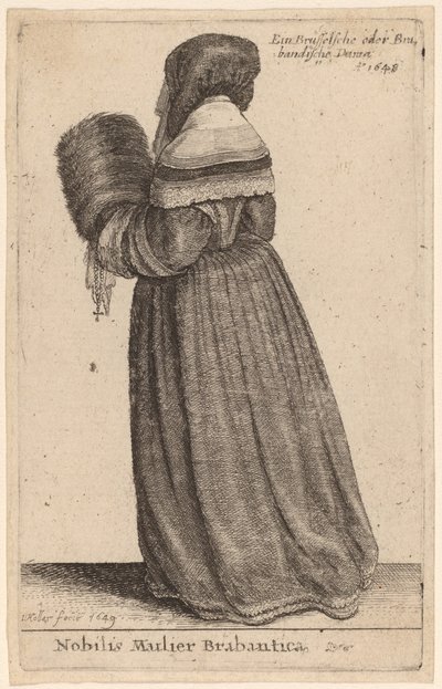 Brabanti nemes asszony alkotó: Wenceslaus Hollar