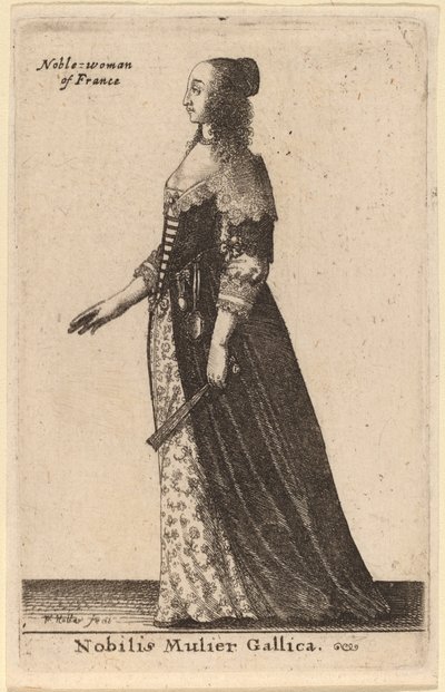 Nemes francia nő alkotó: Wenceslaus Hollar