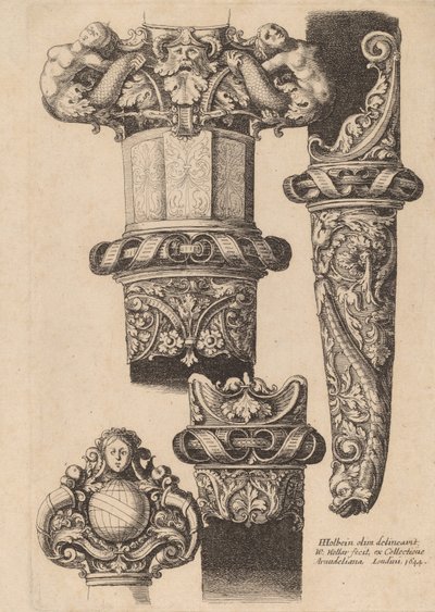 Dísz tőrhöz és hüvelyhez, 1644. alkotó: Wenceslaus Hollar