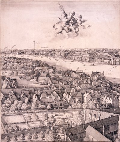 Panorámás kilátás Londonra, 1670 alkotó: Wenceslaus Hollar