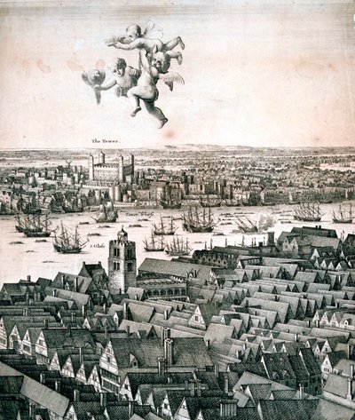 Panorámás kilátás Londonra, 1670 alkotó: Wenceslaus Hollar