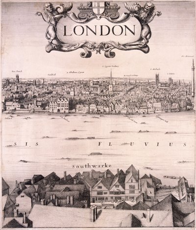 Panorámás kilátás Londonra, 1670 alkotó: Wenceslaus Hollar
