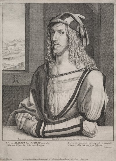 Albrecht Dürer portréja, 26 évesen alkotó: Wenceslaus Hollar