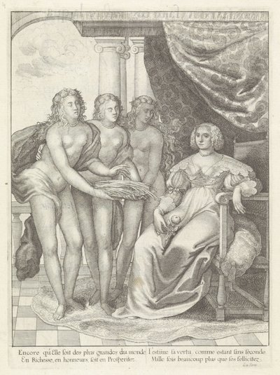 Amalia van Solms portréja A legkeresztényebb király anyja királynőjének Hollandia Egyesült Tartományaiba való belépésének története. (sorozat címe) alkotó: Wenceslaus Hollar