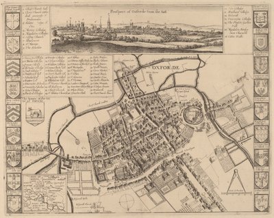 Oxford kilátásai. alkotó: Wenceslaus Hollar