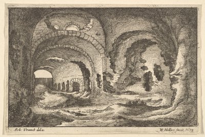 Római maradványok Tivoliban, 1673. alkotó: Wenceslaus Hollar