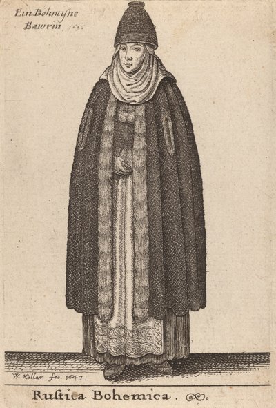 Rustica Bohemica, 1643 alkotó: Wenceslaus Hollar