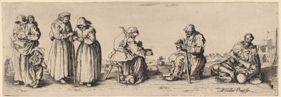 Hat férfi és női koldus. alkotó: Wenceslaus Hollar