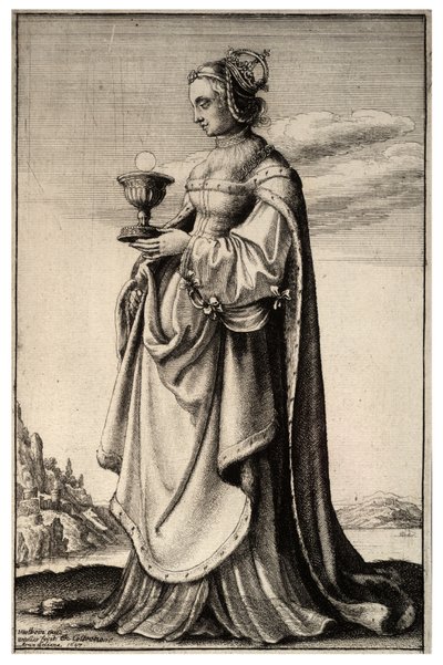 Szent Borbála alkotó: Wenceslaus Hollar